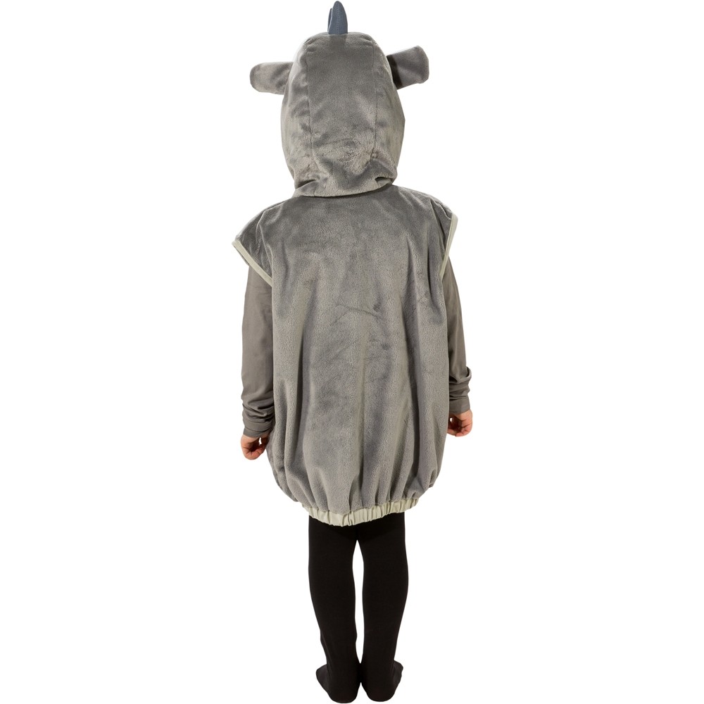 Kinder Tierkostüm Nashorn Kostüm Weste mit Kapuze für Jungen Mädchen 3-4 Jahre 