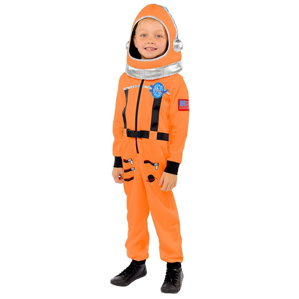 Orange Herren Astronaut Raumfahrer Kostüm Halloween Party für Erwachsene