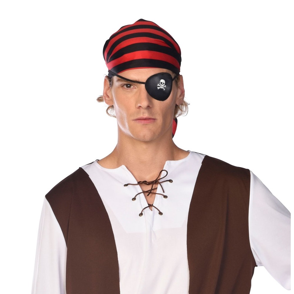 Piratenkostüm Set Piraten Kostüm Zubehör Augenklappe Seeräuber Kette Accessoires 