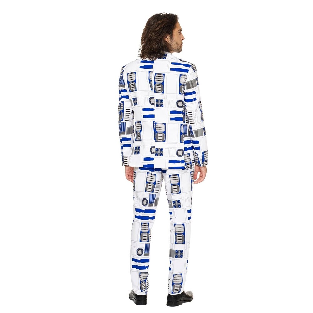 OppoSuits R2D2 Anzug mit Krawatte und Hose Star Wars Kostüm 