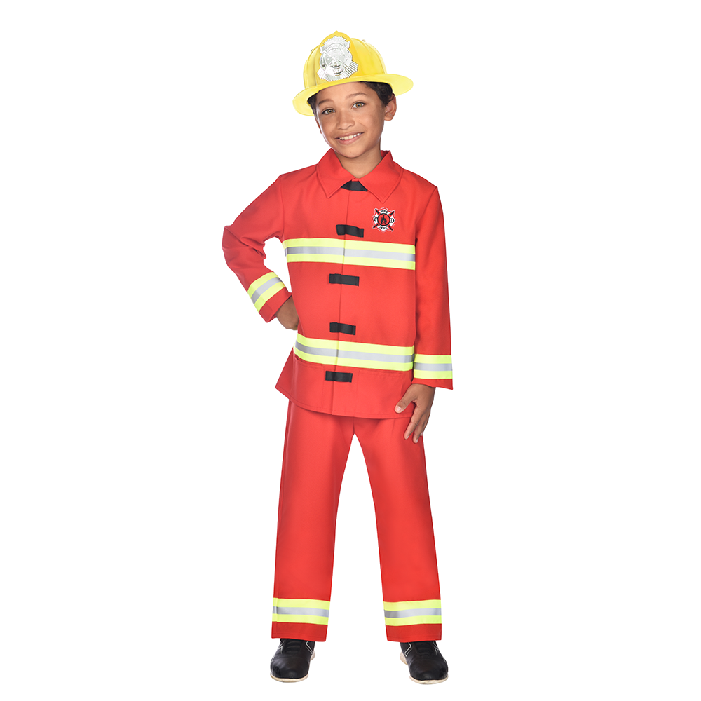 Kinder-Kostüm Feuerwehr schwarz Feuerwehrmann Feuerwehrkostüm 2 tlg 