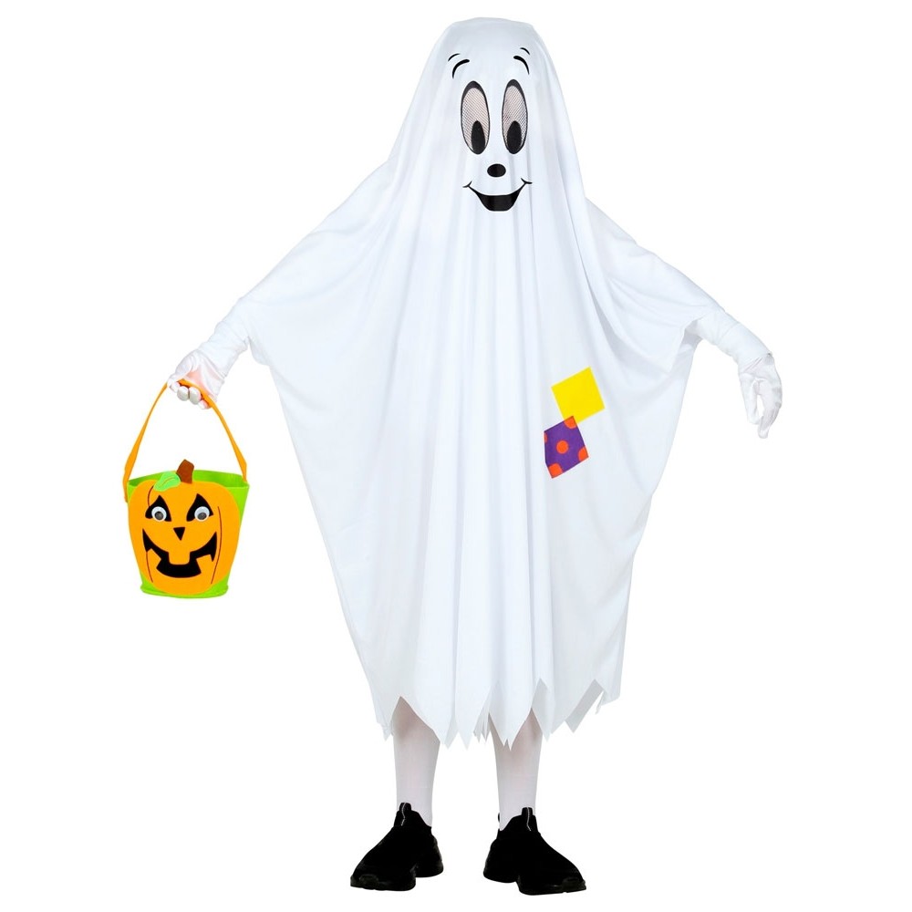 Geist Kinder Halloween Karneval Kostüm Gespenst Horror Geisterkostüm Weiß