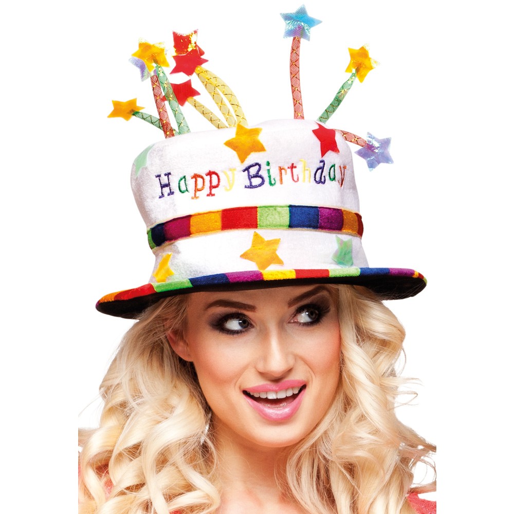 Alles Gute Zum Geburtstag Hut Kuchen Hut mit Mock Kerzen Hut Mehrfarbig Neu 