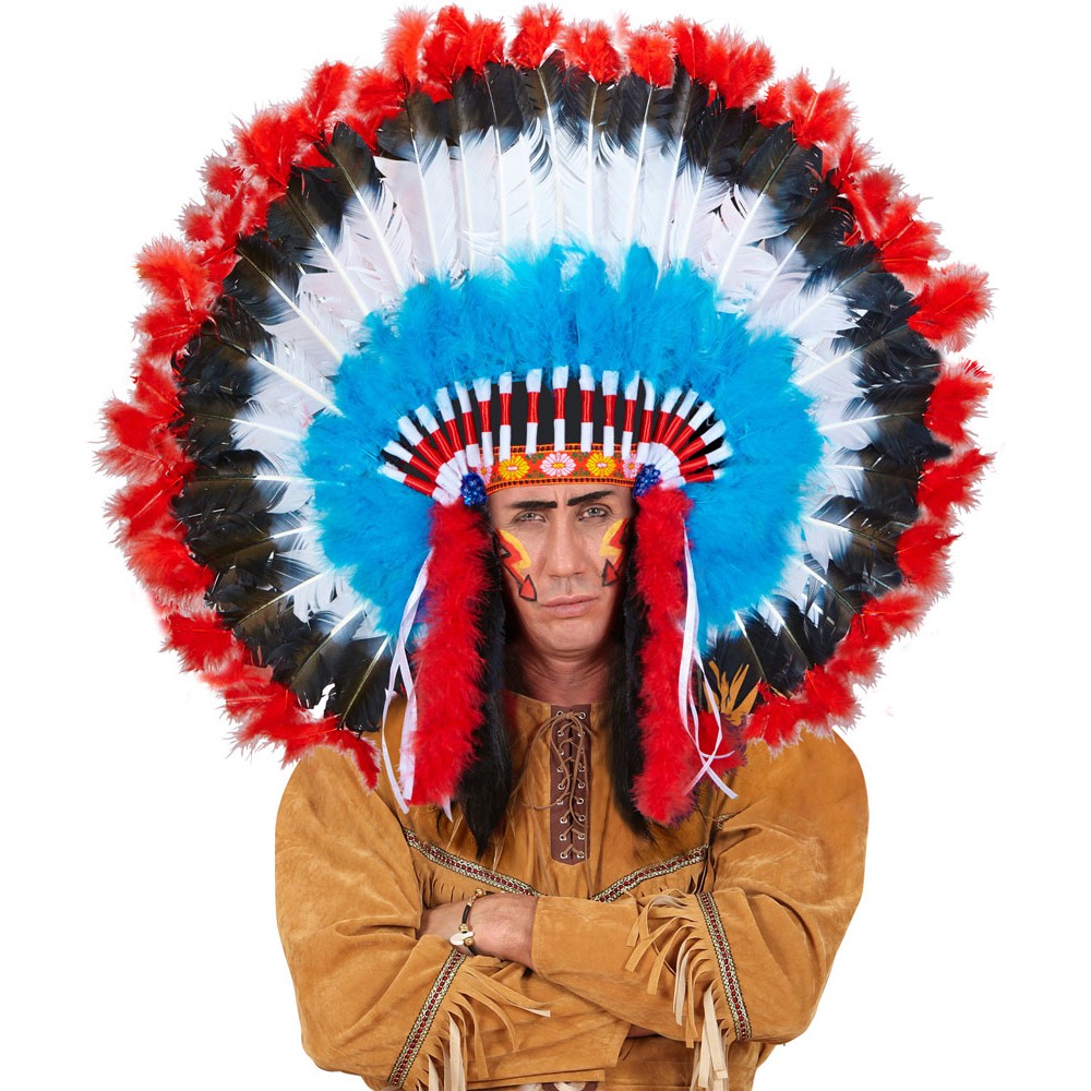 Indianer Kopfschmuck Federschmuck Häuptling Indianerschmuck Federn Apache