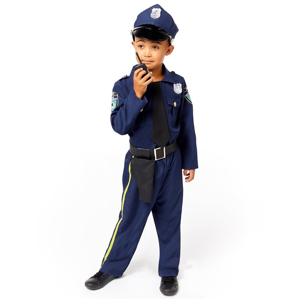 Polizistin Polizei Kinder Kostüm für Mädchen Handschellen Polizeikelle 