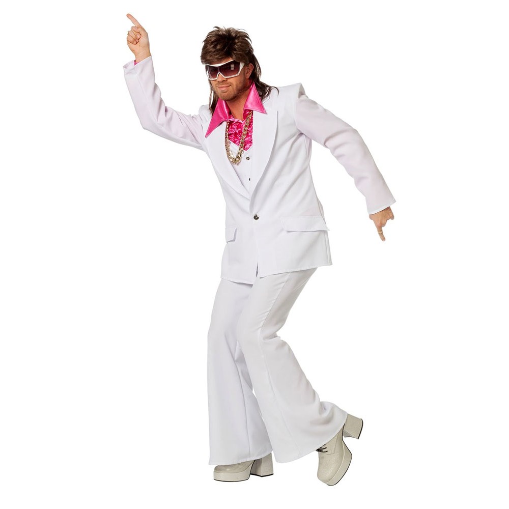 70er Jahre Kostüm Herren Saturday Night Fever Retro Anzug Jacke Schlaghose XL 