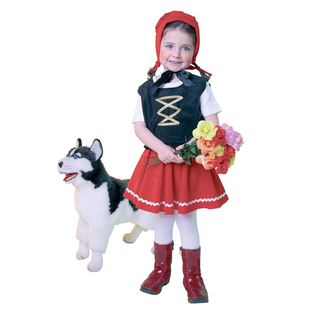 Mädchen Karneval Fasching Verkleidung Kostüm Mini Rotkäppchen Kinderkostüm NEU 