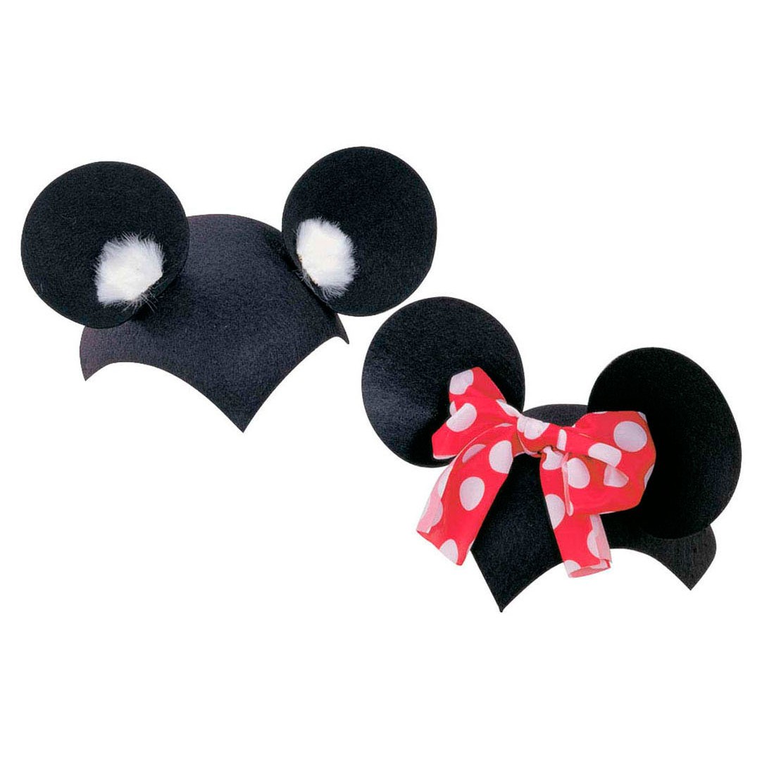 Mauskappe schwarz für Kinder Karneval Tier Maus Kappe