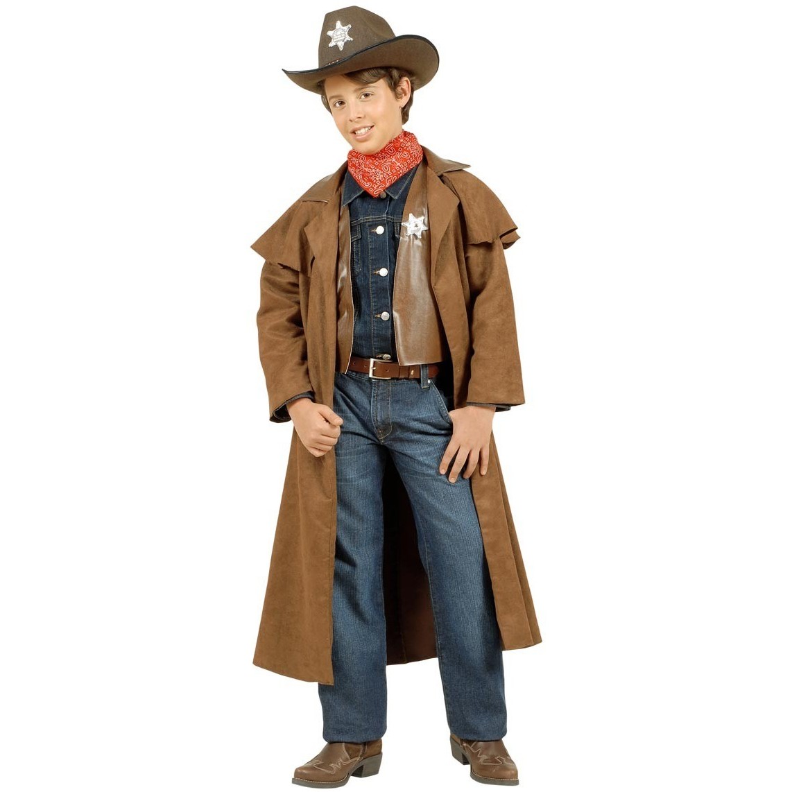 Herren Kostüm Cowboy Sheriff Weste Karneval Fasching WIL 