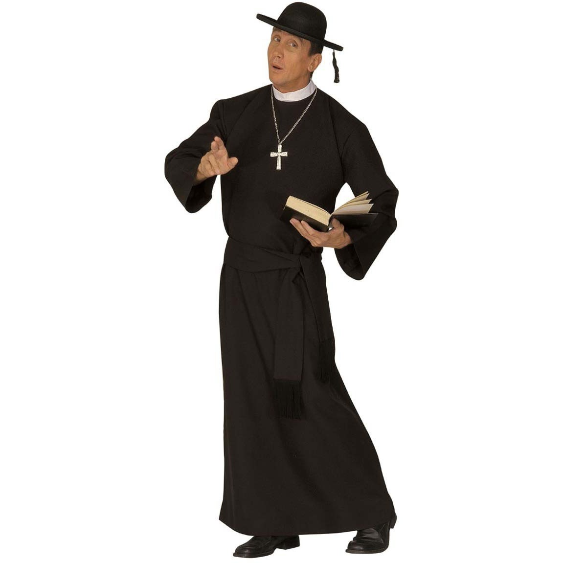 Hut Priester Pastor für Kostüm  Pfarrer schwarz Kirche Karneval #2812 