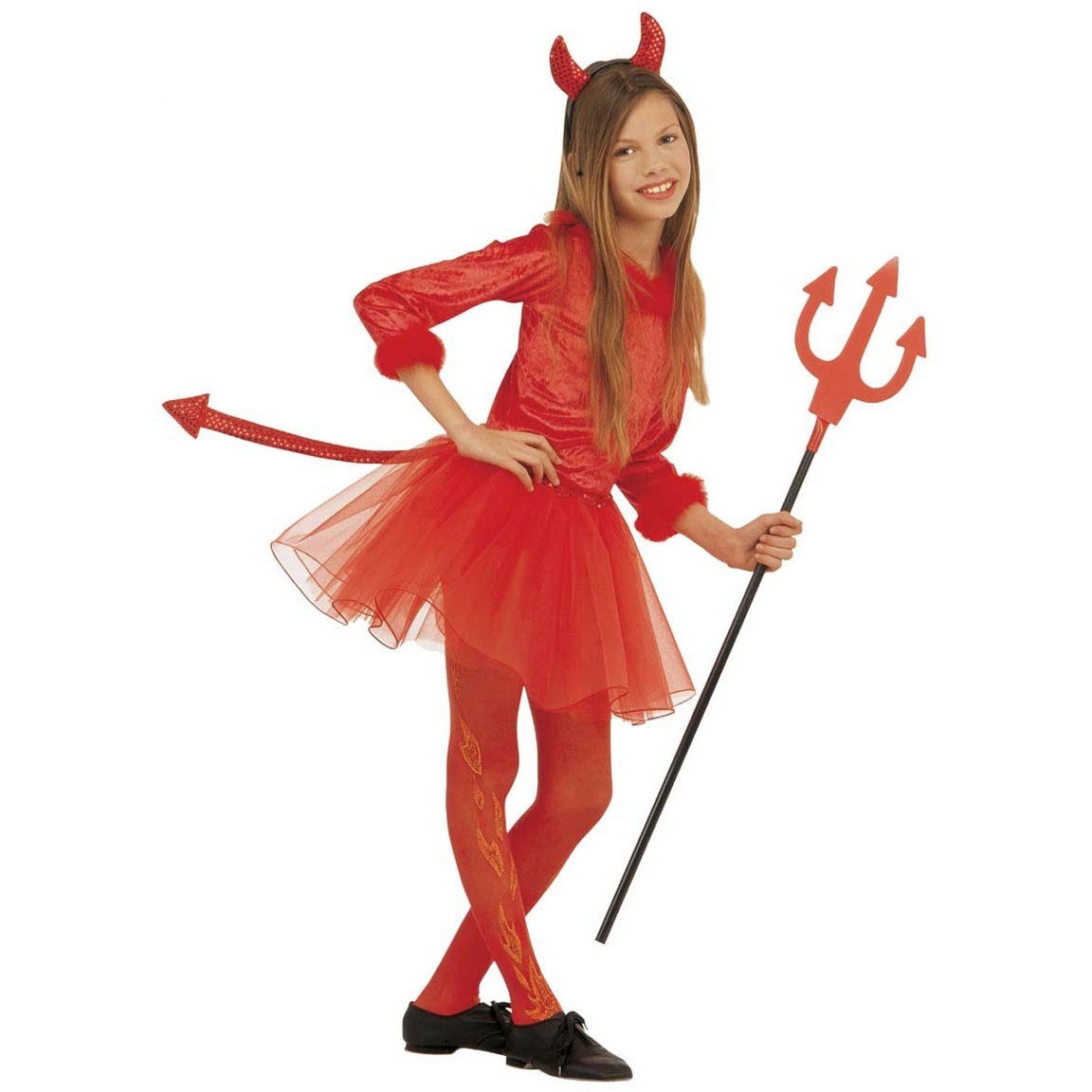 Teufel Kleid Karnevalskostüm Mädchen Kinder Teufelskostüm 140 cm Teufelin Kostüm 