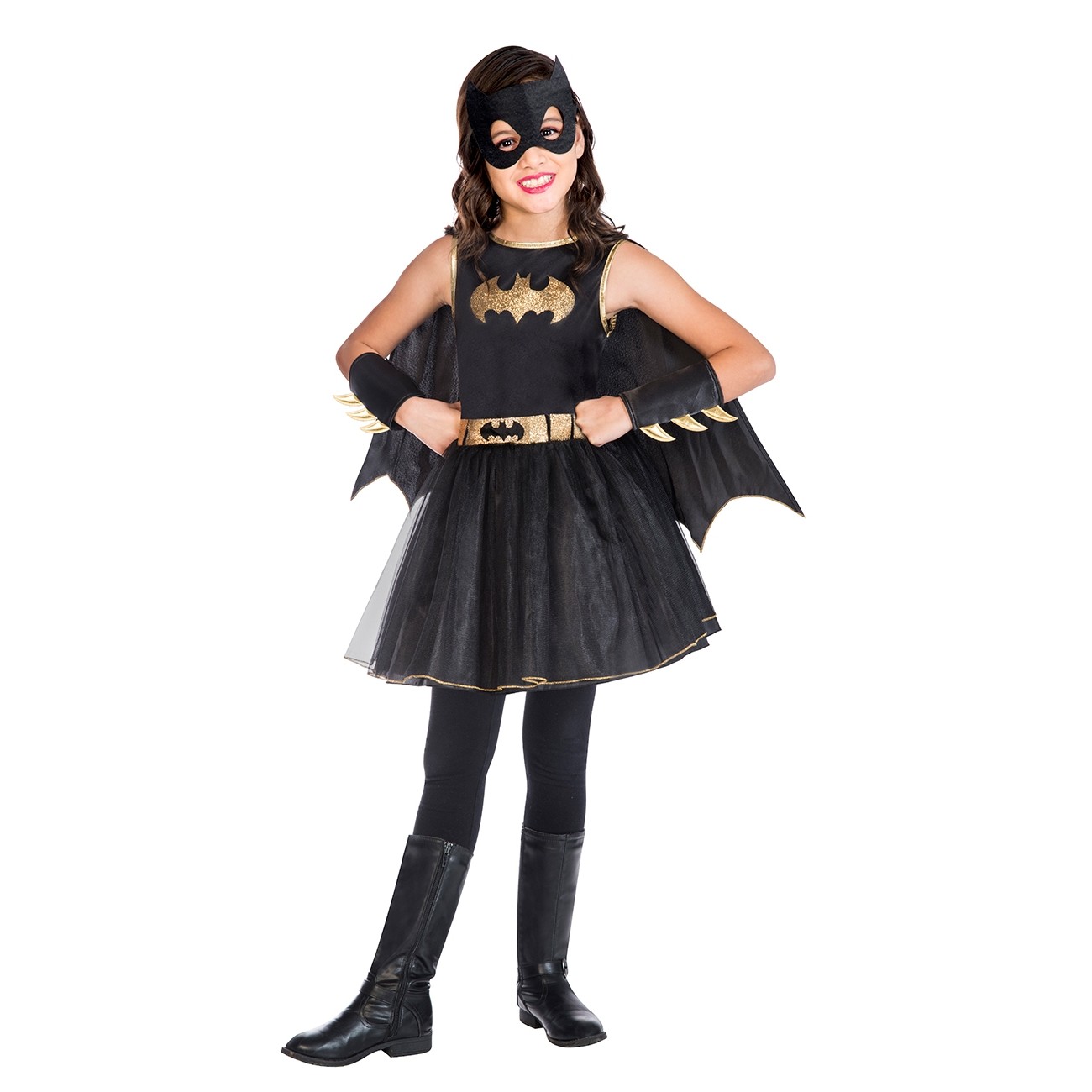 Schwarzes Batgirl Kostüm M 38/40 Superhelden Bat Girl Karnevalkostüm Fledermaus 