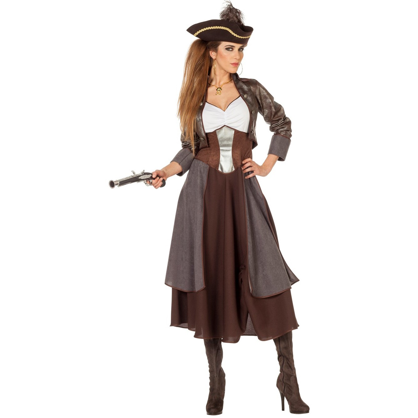 Caribbean Pirat Lady Seeräuberin Kostüm. 