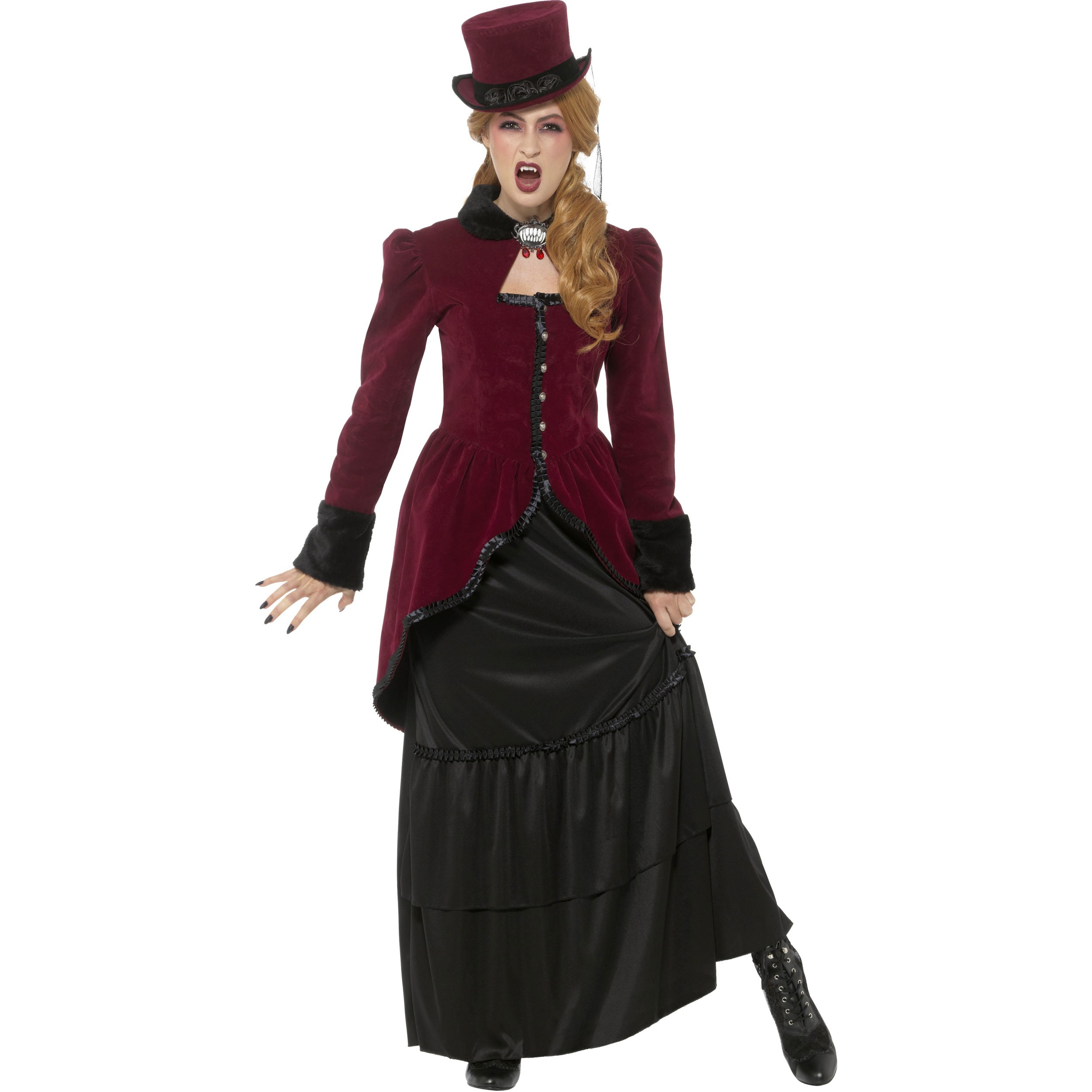 THE Damen Kostüm Barock Vampirin Piratin Bluse schwarz