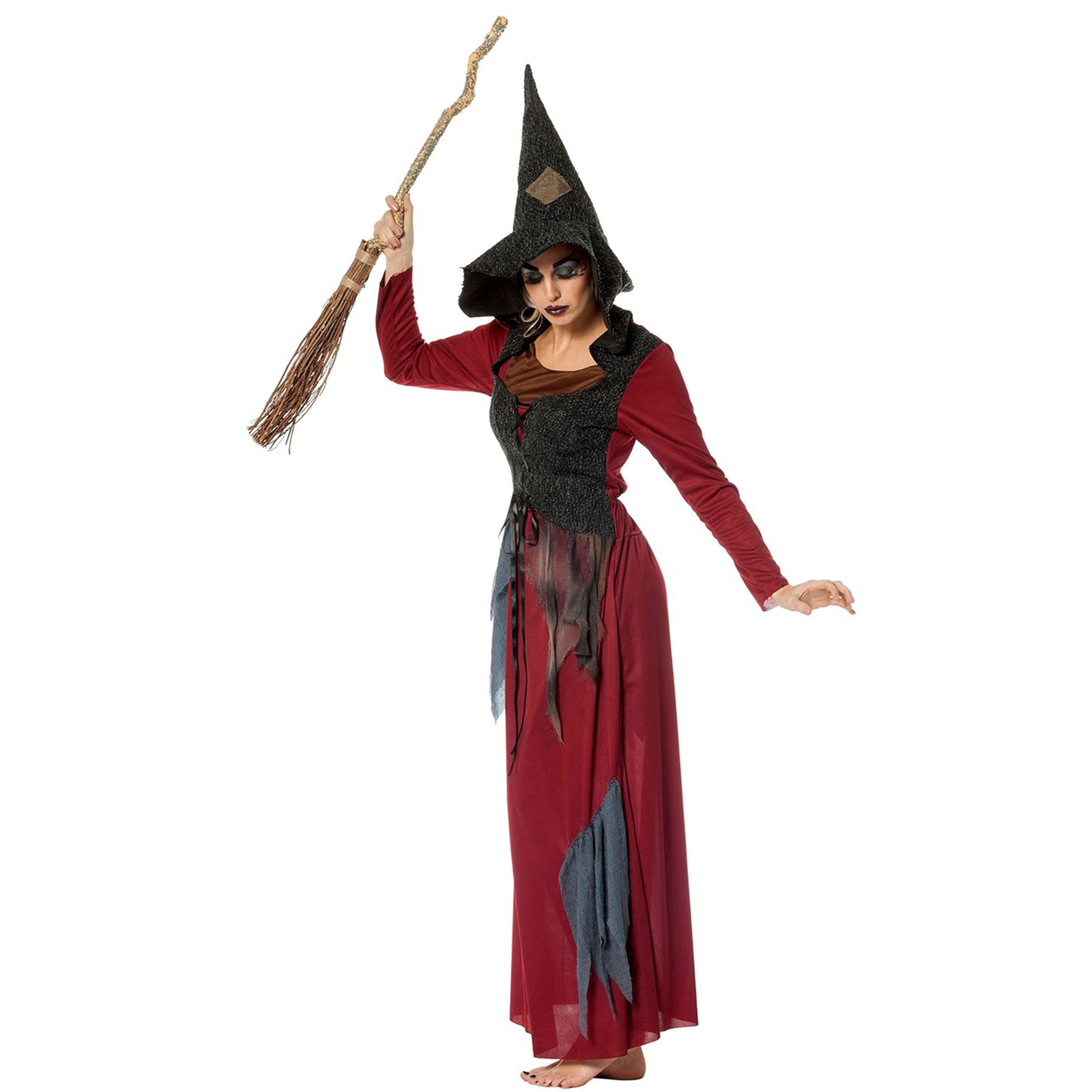 Fetzenhexe Damen Kostüm als Hexe zu Halloween Karneval Fasching 