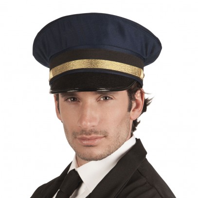 Piloten Mütze dunkelblau