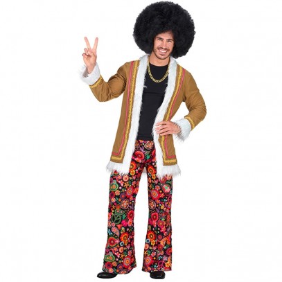 Hippie Flower Power Kostüm 70er Jahre Hippiekostüm Retro Woodstock Peace Herren