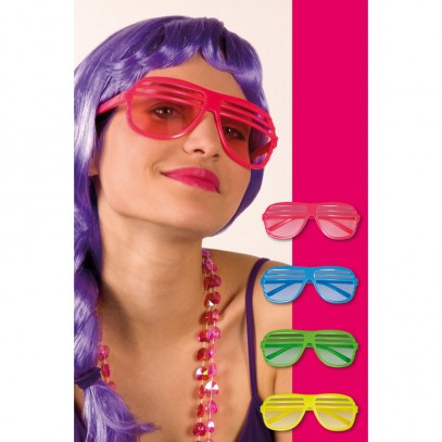 Gitter Partybrille neon in 4 Farben