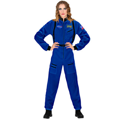 Blaue Astronautin Damenkostüm