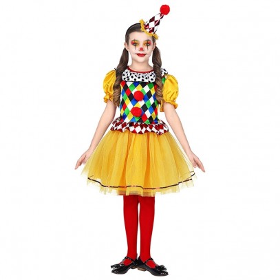 Zuckersüßes Clowns Mädchen Kostüm 1