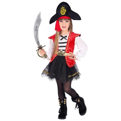 Little Pirat Mädchen Kinderkostüm 1