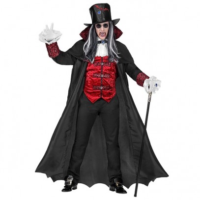 Halloween Herren Kostüm blutrünstiger Vampir Graf Dracula 