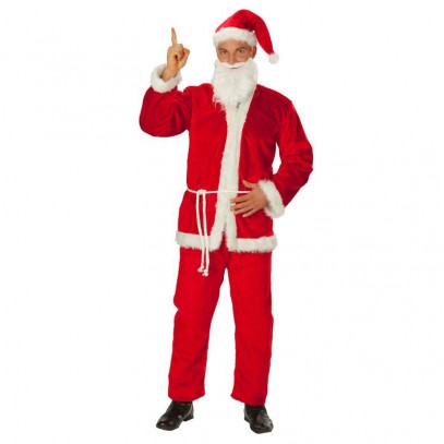 Nikolausanzug Weihnachtsmann Kostüm Plüsch