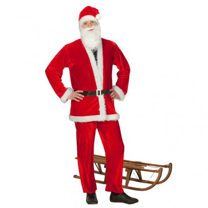 Nikolausanzug Weihnachtsmann Kostüm Samt