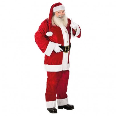 Samtiges Santa Claus Weihnachtsmann Kostüm Deluxe