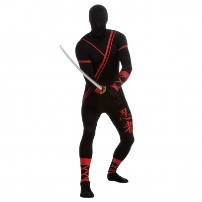 Ninja Morphsuit in schwarz-rot