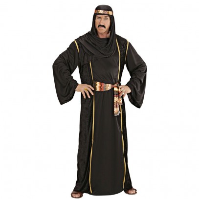 Arabisches Scheich Kostüm für Herren schwarz
