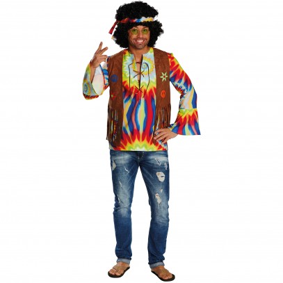Fetziges Hippie Batik Kostüm für Herren