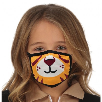 Nase-Mund-Maske Tiger für Kinder