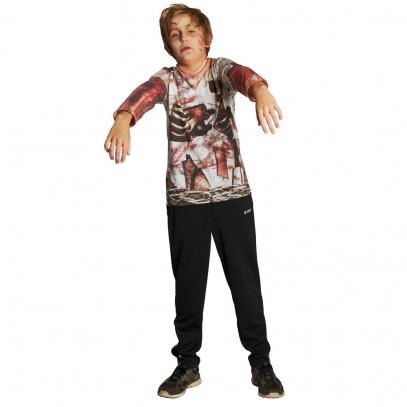 Zombie Horror Shirt Kinderkostüm