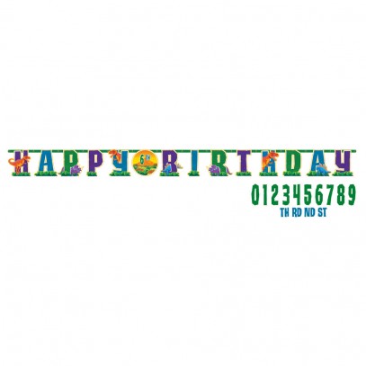 Happy Birthday Banner Dinosaurier