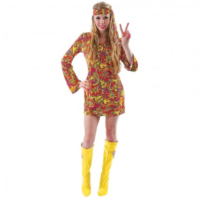 Kyla Retro Hippie Kostüm für Damen