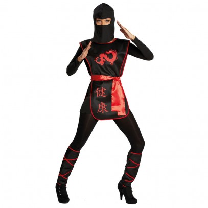 Ninja Lady Red Dragon Damenkostüm