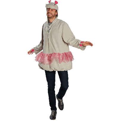 Pummelige Nilpferd Ballerina Kostüm für Männer und Damen