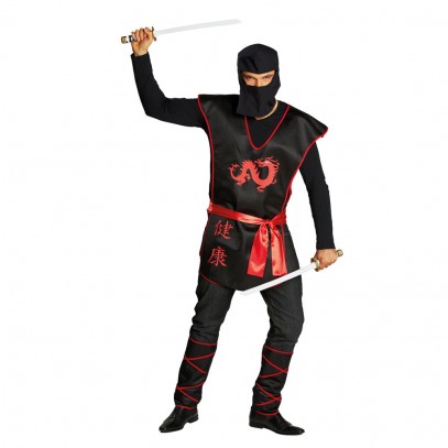 Ninja Krieger Red Dragon Herrenkostüm