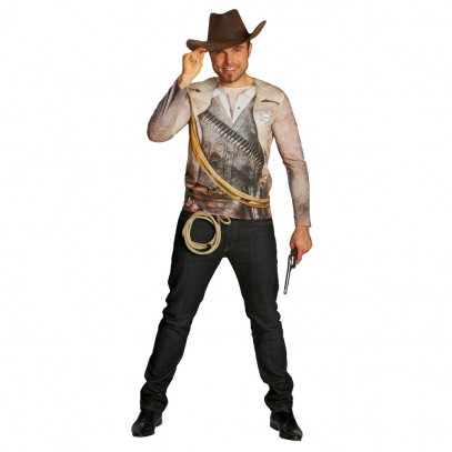 Cowboy Shirt für Erwachsene fotorealistisch