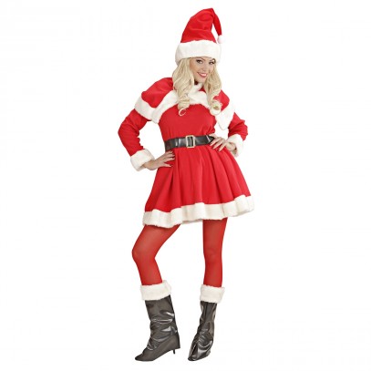 Sexy Lady Santa Weihnachtskostüm Plüsch