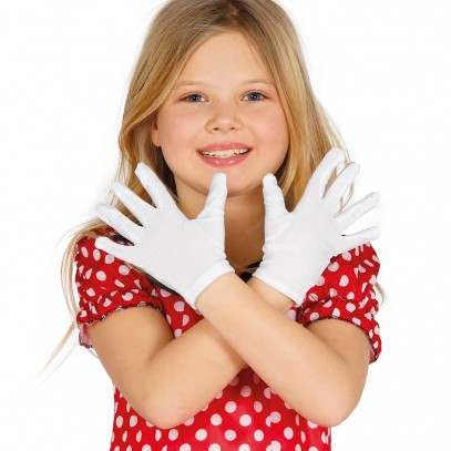 Weiße Kinderhandschuhe