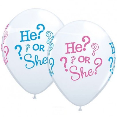 25 He or She Luftballons