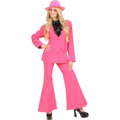 70er Party Girl Kostüm pink