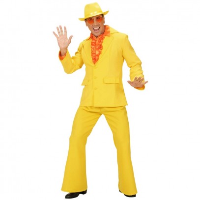70er Jahre Party Boy Kostüm gelb