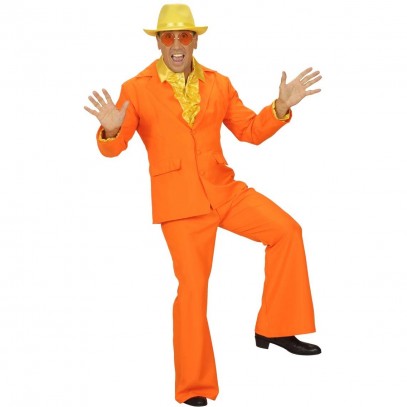 70er Jahre Party Boy Kostüm orange 1