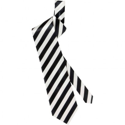 Krawatte schwarz/weiß gestreift