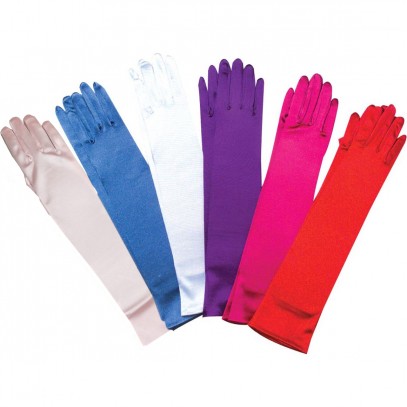 Elastische Satin-Handschuhe in 6 Farben