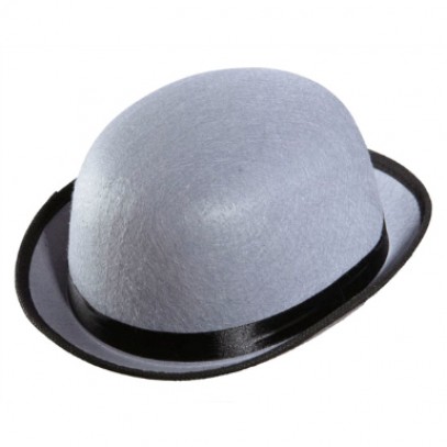 Grauer Bowler-Hut für Kinder