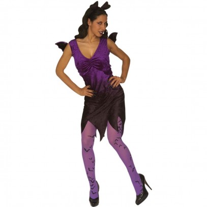 Fledermaus Kostüm aus Samt violett